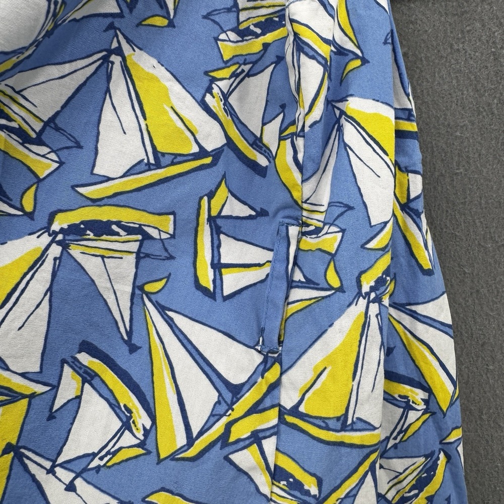 Maggie & Zoe Dress Girls 5 Blue Yellow Sailboat Whimsical Print Coastal Nautical - Picture 7 of 13